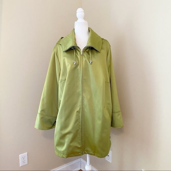 Dennis Basso Green Zip Hooded Jacket - 2X - Picture 15 of 15